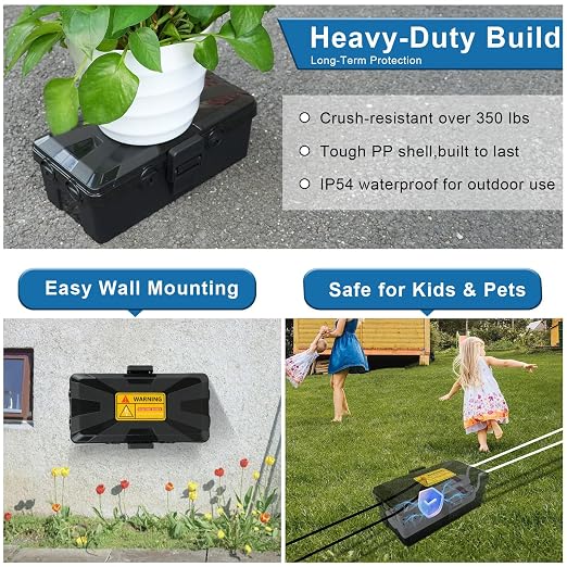 Medium Outdoor Waterproof Electrical Box, Extension Cord Box - Image 3
