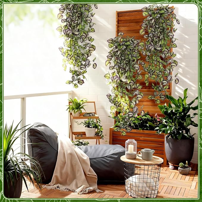 2-Pack Fake Hanging Plants, Faux Hanging Plant Artificial Greenery - Image 5