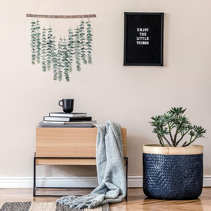 Sggvecsy 17.7‘’Eucalyptus Wall Hanging Artificial Eucalyptus Plant Fake - Image 2