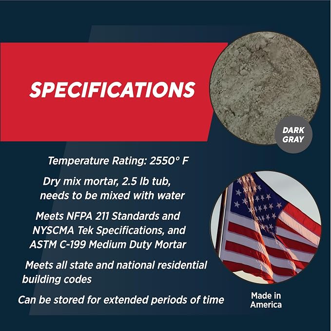 Rutland Dry Mix 211 Refractory Mortar 2.5 Pound - Image 3