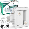White RV Door Lock Replacement | All Metal RV Door Handle Fits 2.75"x3.75" by LATCHIT