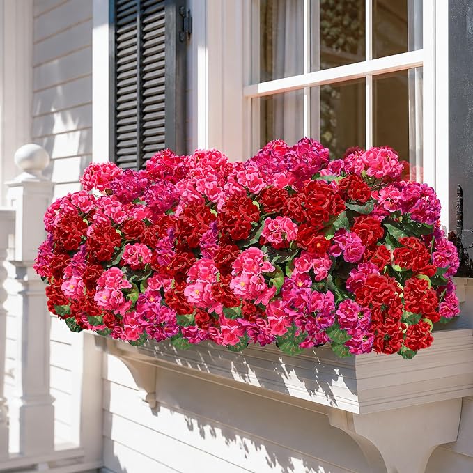 Artificial Geranium Fake Flowers - Image 2
