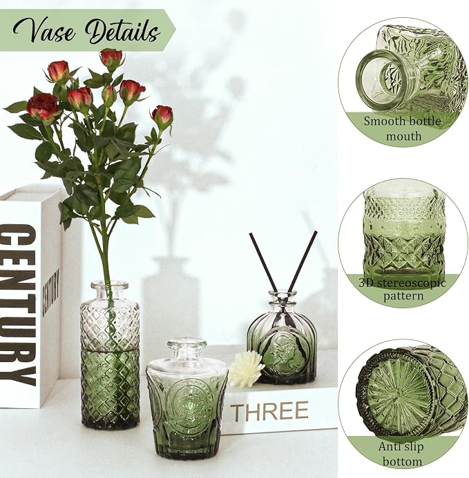 36Pcs Bud Vases Set Small Vintage Glass Bottles Bud Vases in Bulk Multiple - Image 3