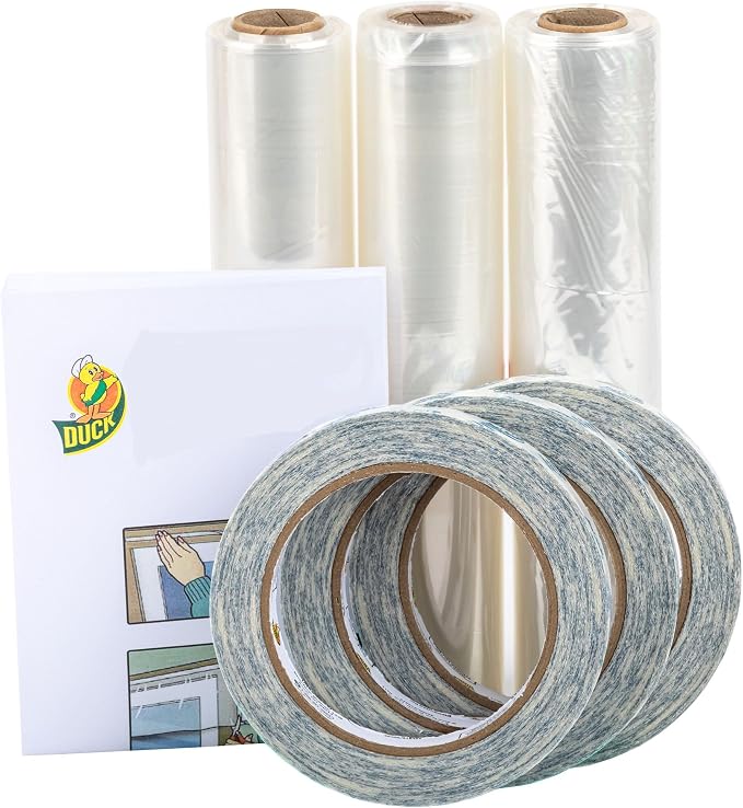 Duck Brand Winter Window Insulation Kit – Window Seal Rolled Shrink Film Covers - Image 2