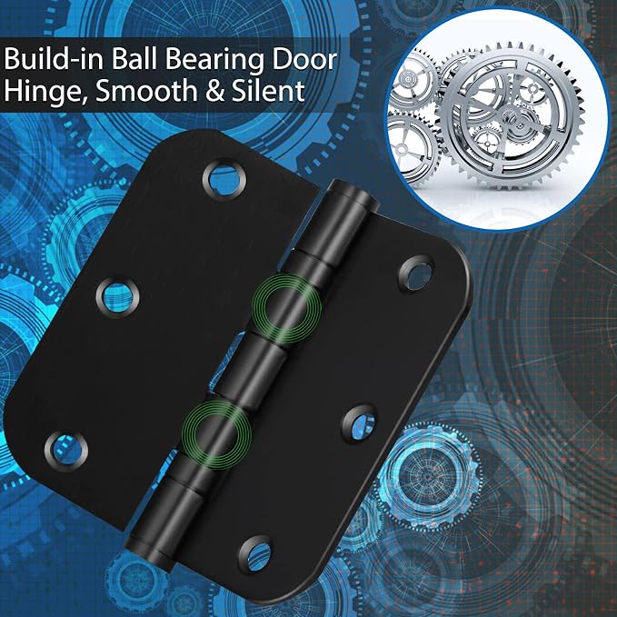 Stainless Steel Door Hinges, 3.5''X 3.5'' Ball Bearing Hinges, Commercial Grade - Image 2