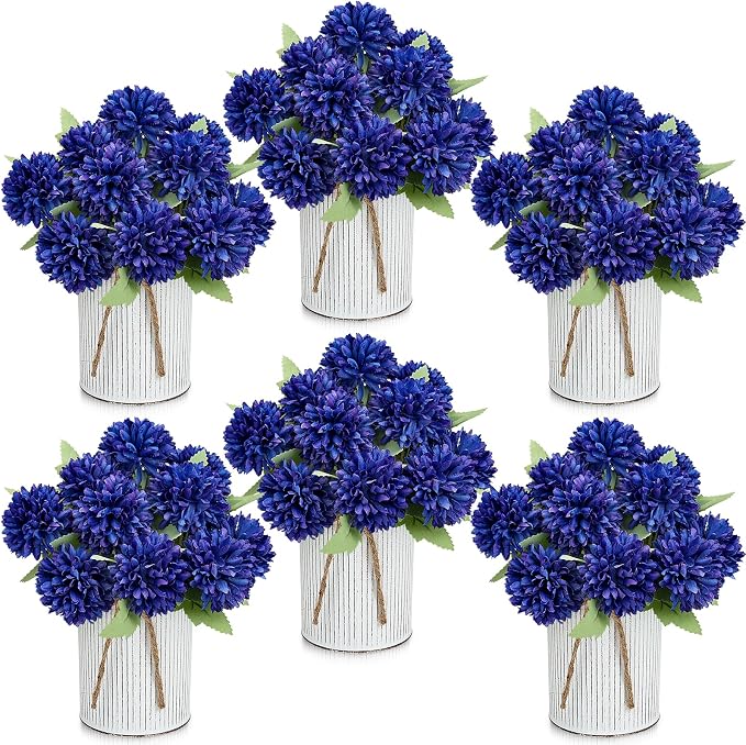6 Set Pre-Made Flower Table Centerpieces by SEKNHOP