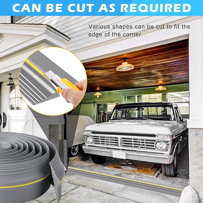 Papillon Garage Door Bottom Seal Strip, Weatherproof EPDM Rubber Threshold - Image 6