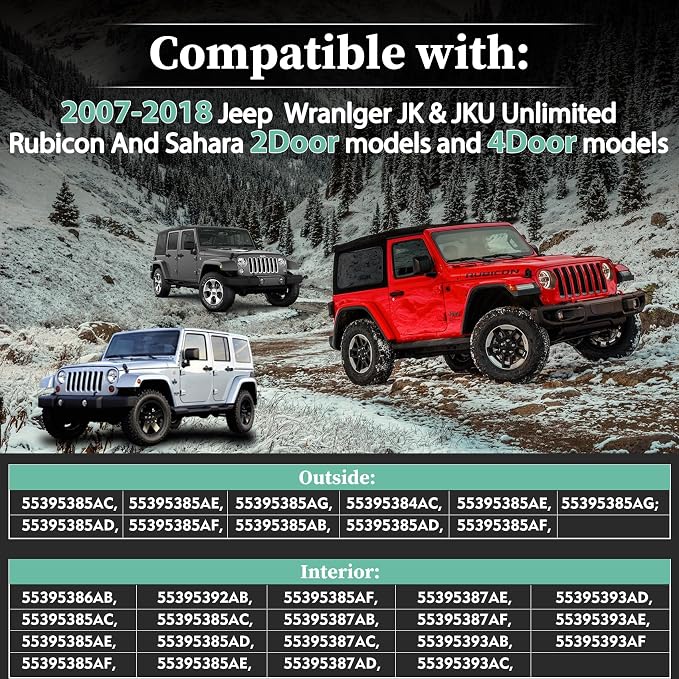 Jeep Wrangler JK Outside 4 Door Hinge - Image 2