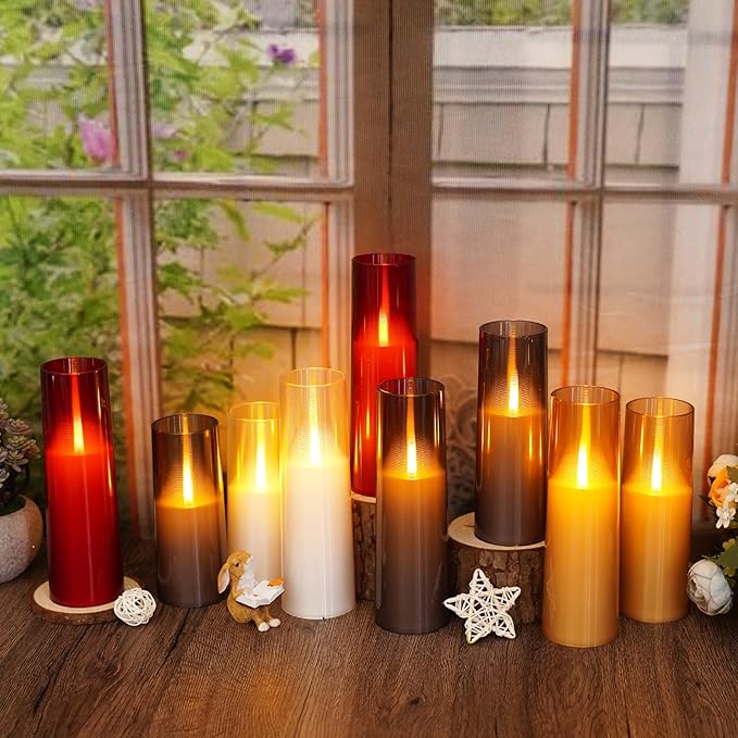 kakoya Flameless LED Candles Upgraded Realistic Flickering Flame, LED Pillar - Image 4