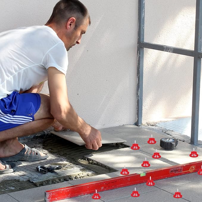 Professional Tile Leveling System Kit，Anti-Loosening Spacers/Wall, Bathroom - Image 3