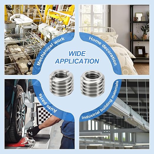 10Pcs Thread Adapter Sleeve Reducing Nut, M8 M to M4 F, 6mm Length | M8 x 1.25 - Image 5