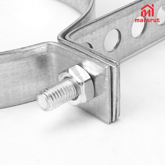 6 Inch Adjustable Vent Wall Strap, Chimney Pipe Support Bracket, Duct Hanger - Image 8