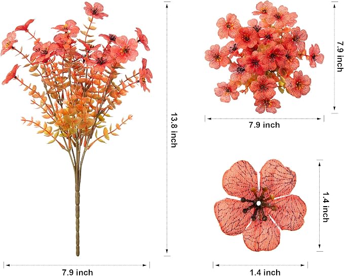 florisso Artificial Fall Flowers Fake Mums - Image 7