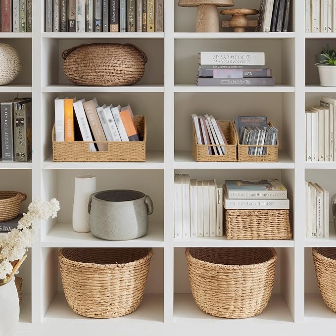 StorageWorks Paper Rope Shelf Baskets, Pantry Storage Baskets, Wicker Baskets - Image 6