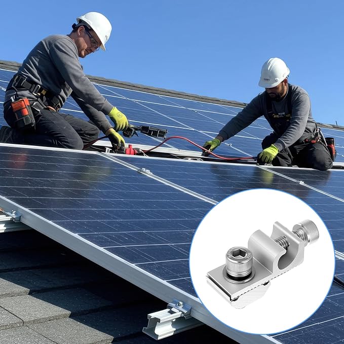 16 Pack Solar Panel Grounding Clamps Set – Aluminum Alloy Thunder Protection - Image 7
