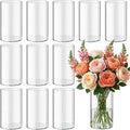 12pcs Glass Cylinder Vases for Centerpieces, 6 Inch Tall Flower Vase for by Unknown