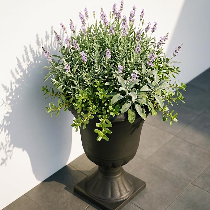 Worth Garden 2-Pack Plastic Urn Planters - Image 5