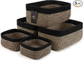 5-Pack Small Woven Rope Storage Baskets, 2 Sizes Organizer Bins | Fabric Cube by Unknown