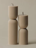 LAWA Hourglass Pillar Candle by LAWA+Candles