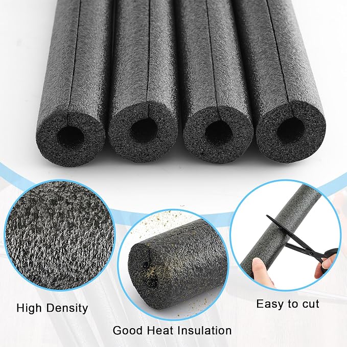 12 Pcs 1 Feet Pipe Insulation Foam Tube Pool Noodles Insulating Water Pipe Swim - Image 5