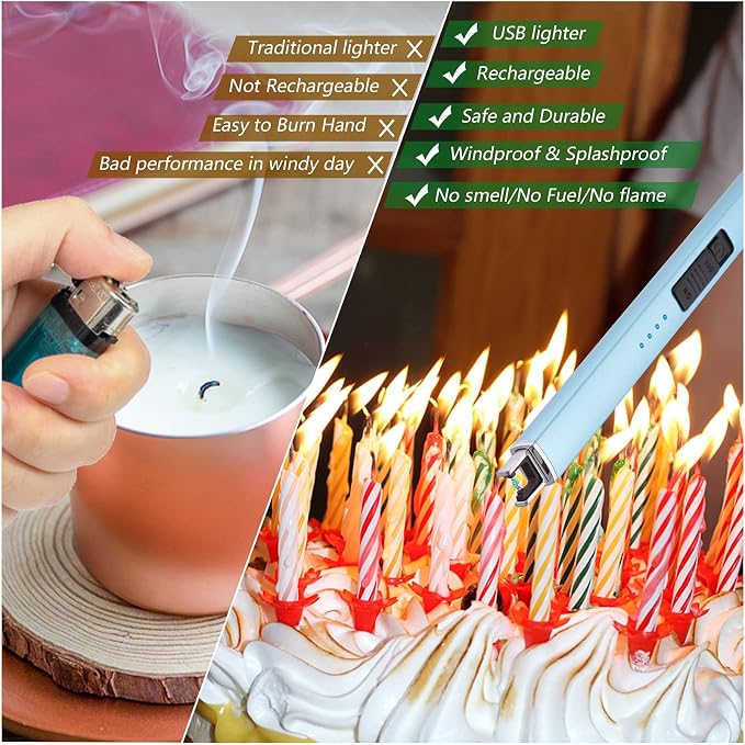Electric Candle Lighter, Christmas Stocking Stuffers Gifts - Image 4