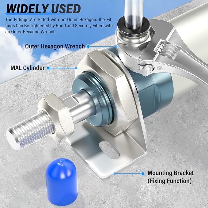 TAILONZ PNEUMATIC Male Straight 3/8 Inch Tube OD x 3/8 Inch NPT Thread Push to - Image 5