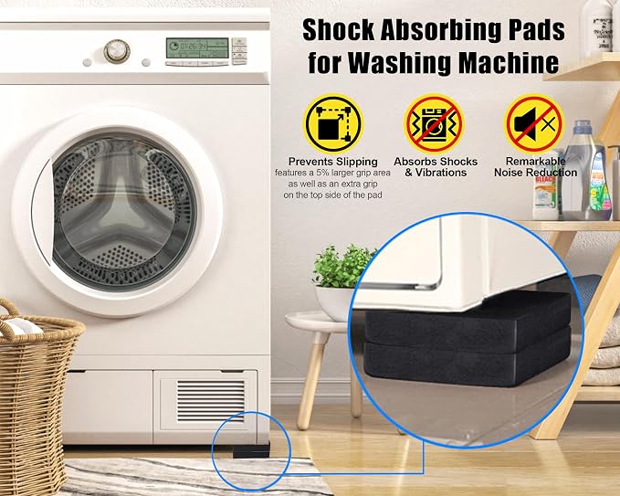 MyLifeUNIT EVA Shock Absorbing Washer Pads and Washer Drain Hose Extension Kit - Image 2