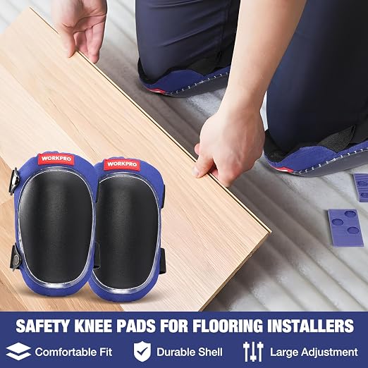 WORKPRO Laminate Flooring Installation Kit, Knee Pads, Heavy Duty Pull Bar - Image 6