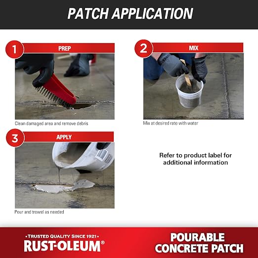 Rust-Oleum 369667 Pourable Concrete Patch, 5 lb Pail - Image 6
