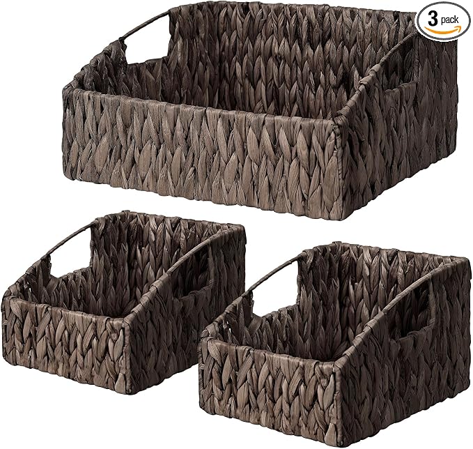Pantry Baskets Organization, Wicker Basket by Ollieroo