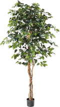 Nearly Natural 6ft Triple Trunk Artificial Ficus Tree by NearlyNatural
