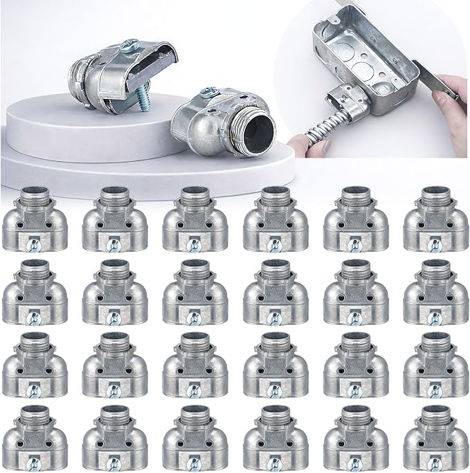 Tandefio 3/8" Flexible Conduit Metal Duplex Connector by Tandefio