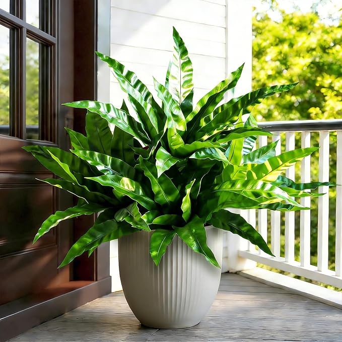 Fake Ferns, 2Planter 35in Outdoor Faux Plants UV Resistant, 3D Real Touch Fake - Image 7