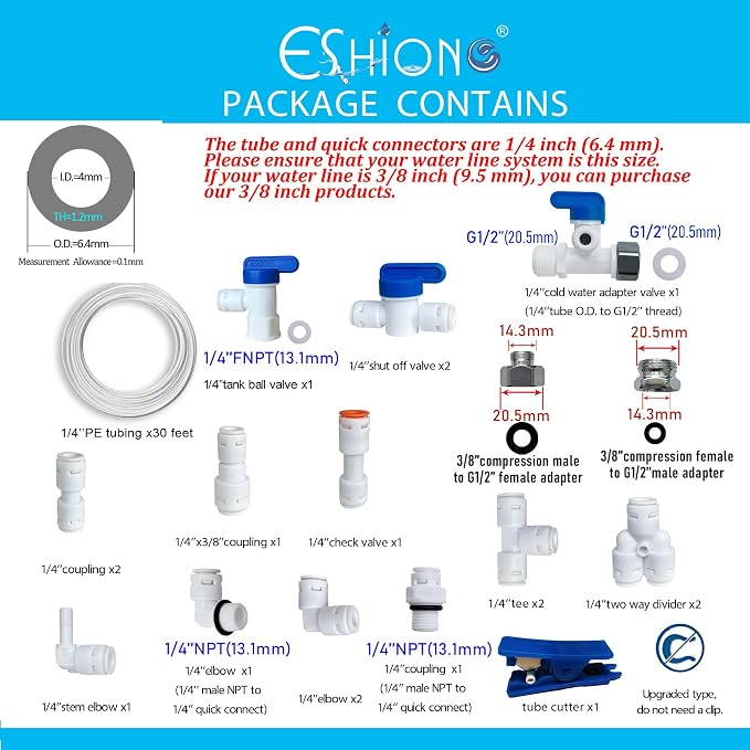 NSF Certified 1/4" O.D. Push to Connect Fittings - Image 2