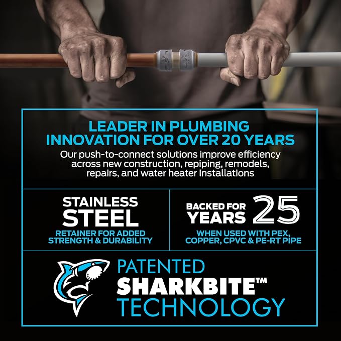 SharkBite Max 3/4 x 3/4 in PTC 90-Degree Elbow, Push-to-Connect Brass Plumbing - Image 4
