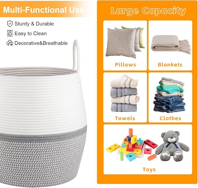 OIAHOMY 60L Blanket Basket - Image 5