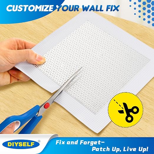 DIYSELF 21 Pack Drywall Repair Kit, 14 Mesh Patches, Wall Patch Repair Kit | 14 - Image 4