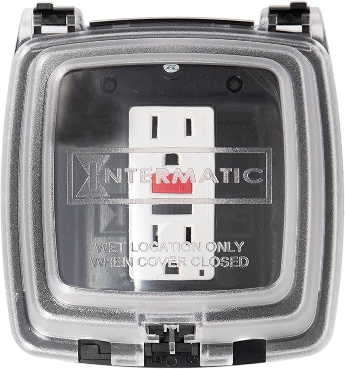 Intermatic WP1030C 3-1/8” Deep Weatherproof Outlet Cover – UV Stabilized Clear by Intermatic