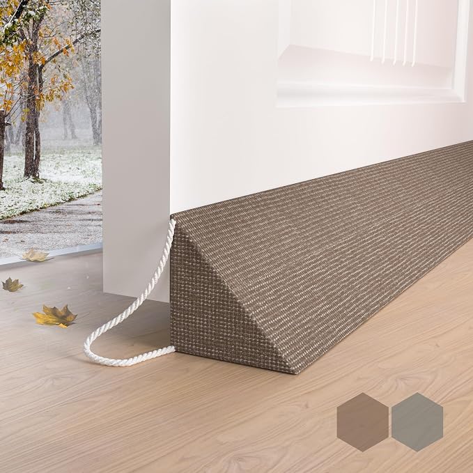 SYIPO Triangle Door Draft Stopper，35.4" New Weighted Under Door Draft Blocker by SYIPO