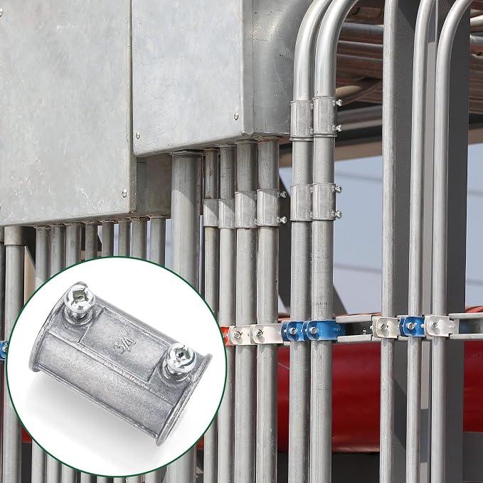 3/4 Inch EMT Conduit Fittings for Connecting Pipes, Shield Wiring from Dust and - Image 6