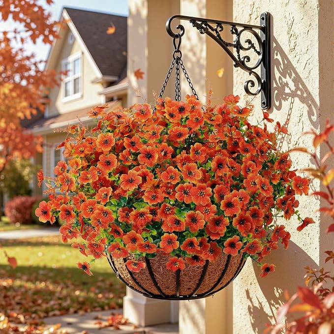 SHareconn 24Pcs Artificial Fall Flowers UV Resistant Fake Mums - Image 6