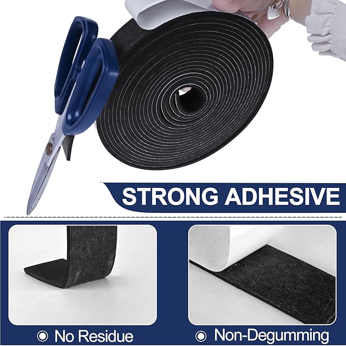 42Ft Foam Tapes Self Adhesive Foam Seal Strips 1/2In x 1/4In x 21Ft Each Roll - Image 3
