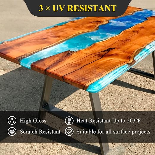 TAKIMO 32OZ 3X UV Resistant Crystal Clear Epoxy Resin Kit, 1:1 High Gloss | - Image 5