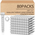Tandefio 80 Pack 5/8 x 4 Concrete Anchors and Screw Kits Galvanized | Large by Tandefio
