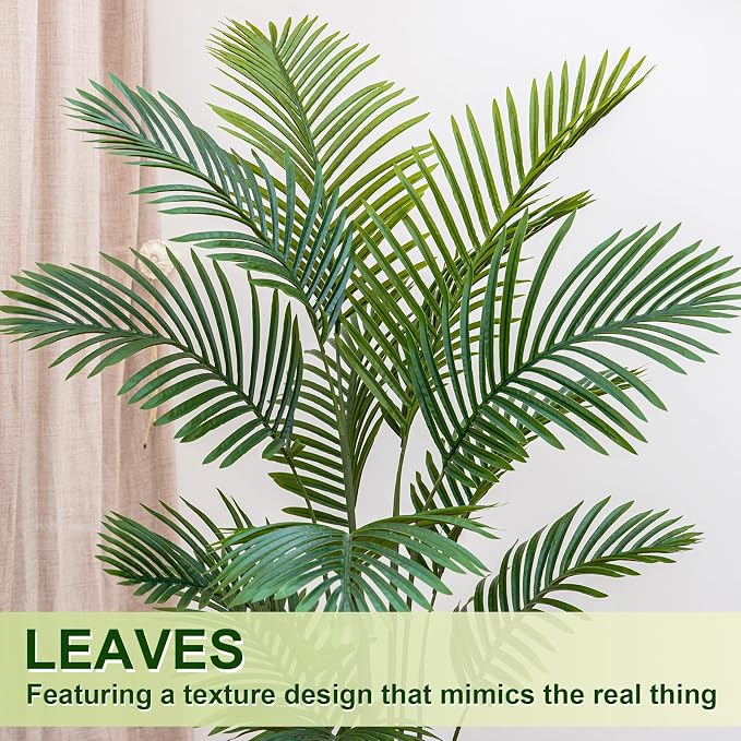 VIVATREES Palm Tree 5FT Artificial, 60in Tall Faux Palm Tree - Image 4