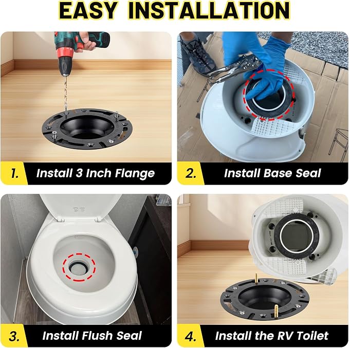 Oyviny RV Toilet Flange and Seal Kit Replacement - Image 7