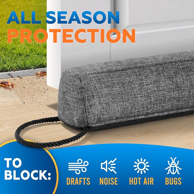 Comfyanno 36” Weighted Under Door Draft Stopper, 2.2lb Door Wind Blocker | Fits - Image 2