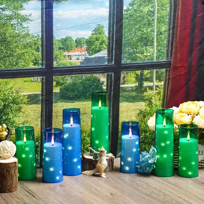 Flameless Candles, with Embedded Star String, Battery Operated Candles - Image 6