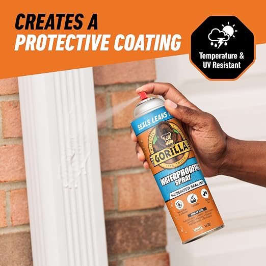 Gorilla Waterproofing Spray White, Flexible Rubberized Sealant Coating - Image 5