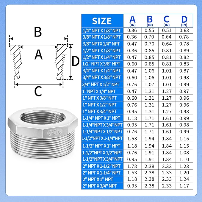 ChillWaves 304 Stainless Steel Pipe Fitting - Image 2